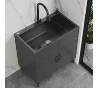 Meuble Sous Évier, Évier De Cuisine Avec Meuble Bas, Lavabo, Nero (60cm)