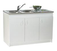 Meuble sous évier LIBERTY 1400x600 3 portes - AQUARINE - 200250