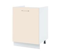 Meuble sous-évier Lovia Vanille Mat 1 porte L 60 cm - Cuisineandcie