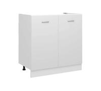 vidaXL Meuble sous-évier ""Lyon"" Blanc 80 x 46 x 81,5 cm Bois d'ingénierie 801196