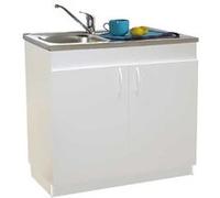 Meuble sous-évier mélaminé SIM'HYDRO 2 portes 900 x 600 mm NÉOVA S12N42090H