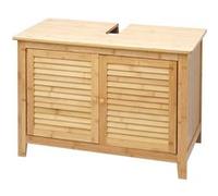 Meuble Sous Évier Hwc-B18, Meuble Sous Vasque, Armoire, Salle De Bain, Bambou 60x80x40cm Multicolore