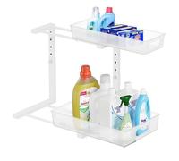 Meuble Sous Evier-Organisateur sous Evier Tiroir Coulissant à Extraction Rangement et Organisation De Cuisine 2 Niveaux Panie