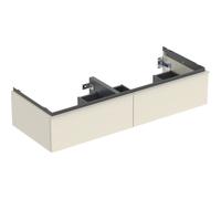 Meuble sous lavabo 120 cm 2 cuves Geberit iCon 2 tiroirs Sable gris - GEBERIT 502.314.JL.1
