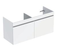 Meuble sous lavabo 2 cuves 130 cm Geberit Renova Plan 1T 1T à l'angl Blanc br - GEBERIT 501.912.01.1