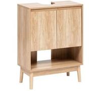 5five - meuble sous-lavabo abana 2 portes bois clair