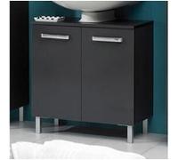 Meuble sous-lavabo 2 portes longueur 60 cm weasley - anthracite - seul