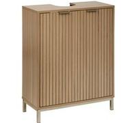 Meuble bas ""Tasso"" sous lavabo effet bois naturel - 5five