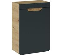 Meuble Sous Lavabo 40 Cm 1 Porte Chêne Craft Gris Cosmos Salle De Bain