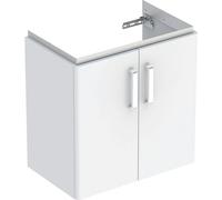 Meuble sous lavabo 65 cm Geberit Renova Compact 2 portes Blanc brillant - GEBERIT 501.926.01.1