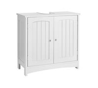 Meuble de salle de bain - TECTAKE - Meuble de lavabo JASPER avec 2 compartiments et 35 kg de capacité, 62 x 30 x 60 cm - Blanc