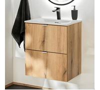 Meuble sous lavabo avec vasque 50 x 57 x 39 cm chêne NEWPORT