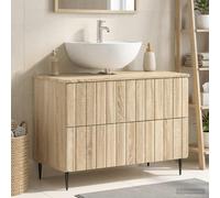 Meuble sous Lavabo de Salle de Bain ZWOLLE Bois d'ingénierie évier vidaXL vidaXL