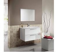 Meuble sous lavabo Dfell - Dmora - Melaminè - Blanc brillant 80x57h45 cm