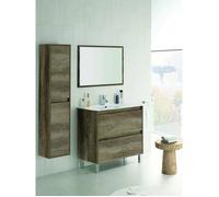 Meuble sous lavabo Djuwar - Dmora - Melaminè - Chêne 80x80h45 cm