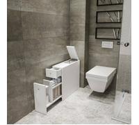 Meuble sous lavabo Dmagon - Dmora - Melaminè - Blanc brillant 20x60h55 cm