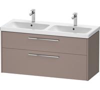 Meuble sous-lavabo Duravit D-Code, 1 tiroir, 1184x460mm, découpe siphon, avec poignée, DC4674010430000, Couleur: corps basalte mat, Poignée chrome brillant