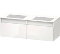 Meuble sous-lavabo Duravit DuraStyle 6886, 2 tiroirs, lavabo à droite et à gauche, pour lavabos encastrés par le bas, 1400mm, DS6886B7543, Couleur: Linge de maison / mat de basalte