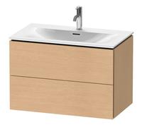 Meuble sous-lavabo Duravit L-Cube LC6307, 820x481 mm, 2 tiroirs, pour Viu 234483, LC630701212, Couleur: Chêne brossé Placage bois véritable
