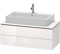 Meuble sous-lavabo Duravit L-Cube pour console, Compact, suspendu, 2 tiroirs, 1020x400x477mm, LC580902222, Couleur: Décor blanc brillant