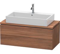 Meuble sous-lavabo Duravit L-Cube pour console, Compact, suspendu, 2 tiroirs, 1020x400x477mm, LC580907979, Couleur: Décor noyer naturel