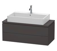 Duravit Vasque L-Cube LC580908080 102 x 47,7 cm graphite super mat pour console 2 tiroirs
