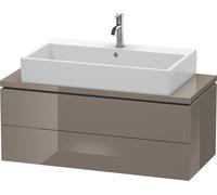 Meuble sous-lavabo Duravit L-Cube pour console, Compact, suspendu, 2 tiroirs, 1020x400x477mm, LC580908989, Couleur: Laque haute brillance Gris Flanelle