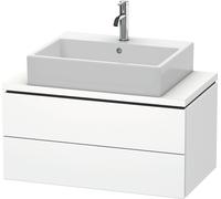 Meuble sous-lavabo Duravit L-Cube pour console, Compact, suspendu, 2 tiroirs, 820x400x477mm, LC580701818, Couleur: Décor blanc mat