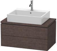 Duravit Vasque L-Cube LC580707272 82 x 47,7 cm chêne foncé brossé pour console 2 tiroirs