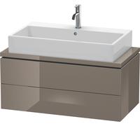 Meuble sous-lavabo Duravit L-Cube pour console, Compact, suspendu, 2 tiroirs, 920x400x477mm, LC580808989, Couleur: Laque haute brillance Gris Flanelle