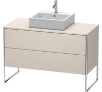 Meuble sous-lavabo Duravit XSquare 120,0 x 54,8 cm, 2 tiroirs, XS492209191, Couleur: Taupe mat