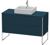 Meuble sous-lavabo Duravit XSquare 120,0 x 54,8 cm, 2 tiroirs, XS492209898, Couleur: Laque mat soyeuse bleu nuit