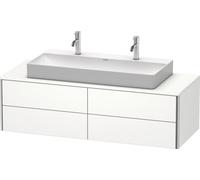 Meuble sous-lavabo Duravit XSquare 140,0 x 54,8 cm, 4 tiroirs, pour lavabo Vero Air, XS4915M1818, Couleur: Décor blanc mat