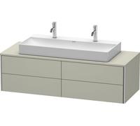 Duravit XSquare Meuble sous lavabo XS4915M6060 140x40x54,8cm, 4 tiroirs, satin taupe