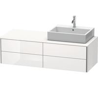 Meuble sous-lavabo Duravit XSquare 140,0 x 54,8 cm, 4 tiroirs, XS4913R2222, Couleur: Décor blanc brillant