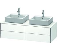 Meuble sous-lavabo Duravit XSquare 140,0 x 54,8 cm, 4 tiroirs, XS4916B1818, Couleur: Décor blanc mat