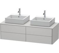 Meuble sous-lavabo Duravit XSquare 140,0 x 54,8 cm, 4 tiroirs, XS4916B3939, Couleur: Laque mate en soie Nordic White