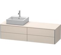 Meuble sous-lavabo Duravit XSquare 160,0 x 54,8 cm, 4 tiroirs, XS4914L9191, Couleur: Taupe mat