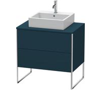 Meuble sous-lavabo Duravit XSquare 80,0 x 54,8 cm, 2 tiroirs, XS492009898, Couleur: Laque mat soyeuse bleu nuit