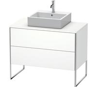 Meuble sous-lavabo Duravit XSquare de 100,0 x 54,8 cm, 2 tiroirs, XS492101818, Couleur: Décor blanc mat
