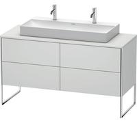 Meuble sous-lavabo Duravit XSquare Vanity 140,0 x 54,8 cm, 4 tiroirs, pour lavabo Vero Air 235010, XS4925M3636, Couleur: Laque mate en soie blanche