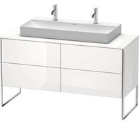 Meuble sous-lavabo Duravit XSquare Vanity 140,0 x 54,8 cm, 4 tiroirs, pour lavabo Vero Air 235010, XS4925M2222, Couleur: Décor blanc brillant