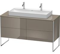 Meuble sous-lavabo Duravit XSquare Vanity 140,0 x 54,8 cm, 4 tiroirs, pour lavabo Vero Air 235010, XS4925M8989, Couleur: Laque haute brillance Gris Flanelle