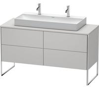 Meuble sous-lavabo Duravit XSquare Vanity 140,0 x 54,8 cm, 4 tiroirs, pour lavabo Vero Air 235010, XS4925M3939, Couleur: Laque mate en soie Nordic White