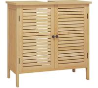 Meuble sous Lavabo - EUGAD Meuble en Bambou - Découpe pour Siphon de Drainage Vertical - 60x30x60cm
