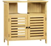 Meuble sous Lavabo - EUGAD Meuble Salle de Bain en Bambou - 60x30x60cm - Étagère Réglable