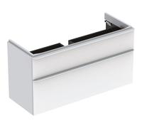 Meuble sous lavabo Geberit Smyle 2 tiroirs 118,4x62cm brillant blanc 500.355.00.1