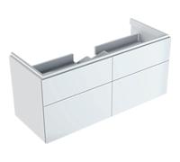 Meuble sous lavabo Geberit Xeno2 4 tiroirs 117,4x46,2cm brillant blanc 500.518.01.1