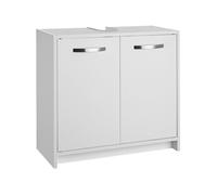 Meuble de salle de bain - TECTAKE - Meuble de lavabo KATALINA avec 2 compartiments et 20 kg de capacité, 63 x 31 x 55 cm - Blanc