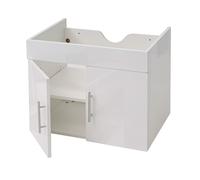 Meuble sous-lavabo MENDLER HWC-D16 brillant 60cm gris Blanc G